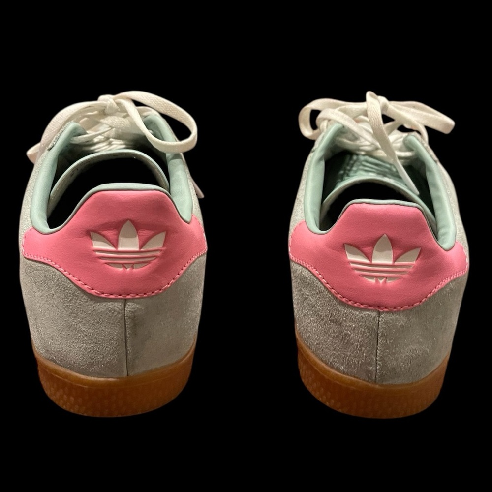 Adidas Sneaker Gazelle Hazy Green Teal White Pink US Kids 5.5 = Women 7 - 7.5 - Picture 8 of 16